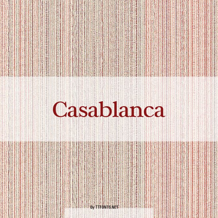 Casablanca example