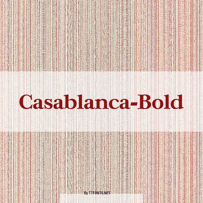 Casablanca-Bold example