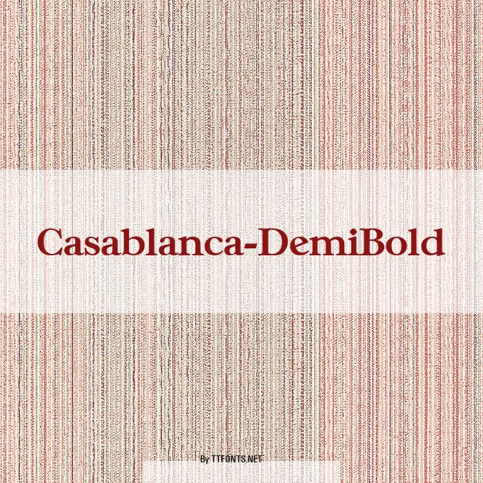 Casablanca-DemiBold example