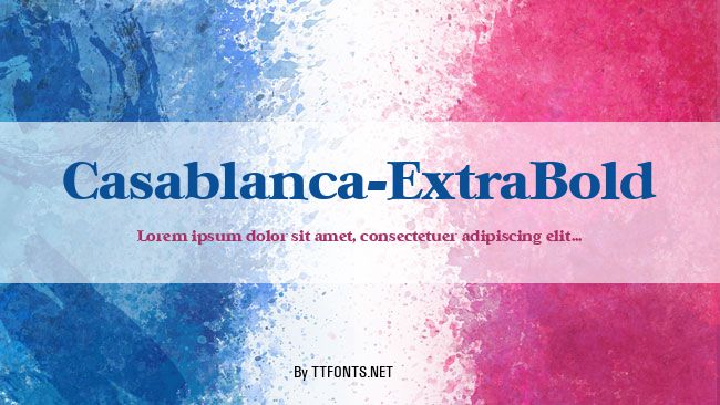 Casablanca-ExtraBold example