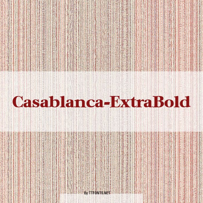 Casablanca-ExtraBold example