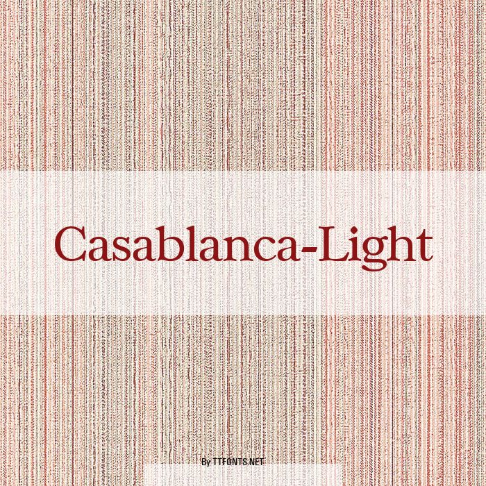 Casablanca-Light example