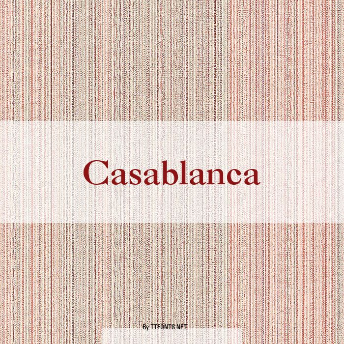 Casablanca example