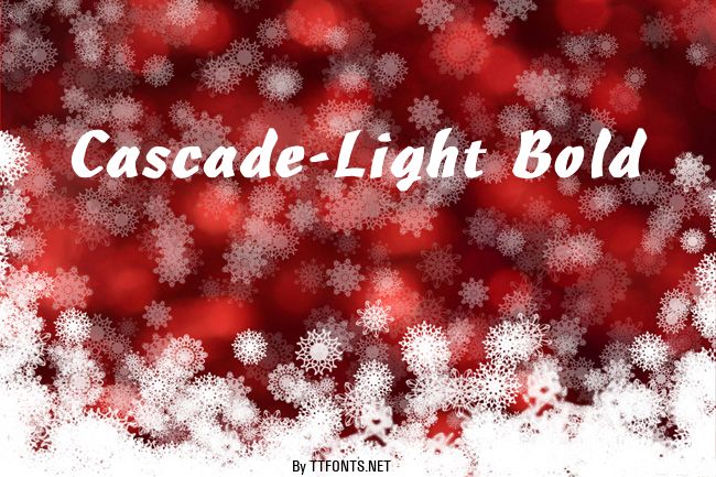Cascade-Light Bold example