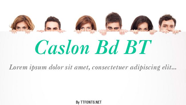 Caslon Bd BT example