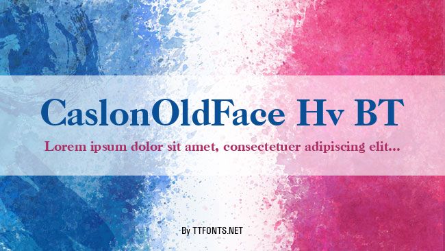 CaslonOldFace Hv BT example