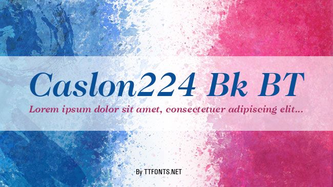 Caslon224 Bk BT example