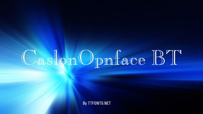 CaslonOpnface BT example
