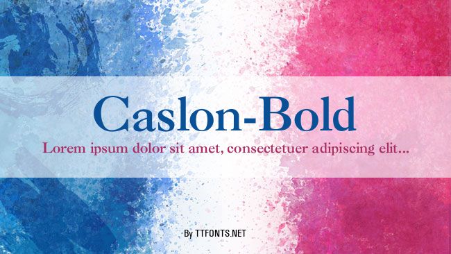 Caslon-Bold example