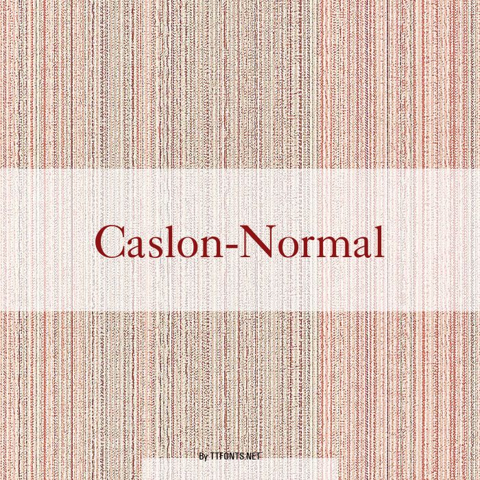 Caslon-Normal example