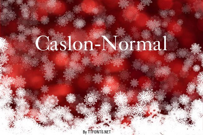 Caslon-Normal example