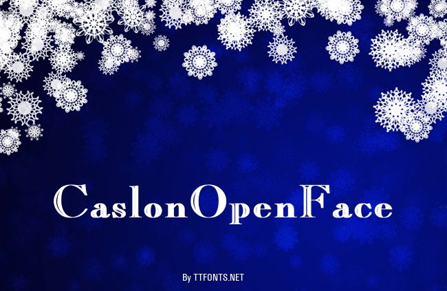 CaslonOpenFace example