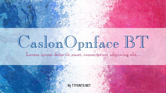 CaslonOpnface BT example