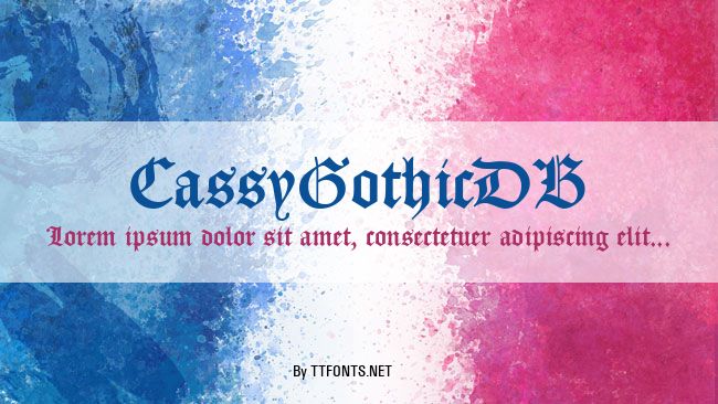 CassyGothicDB example