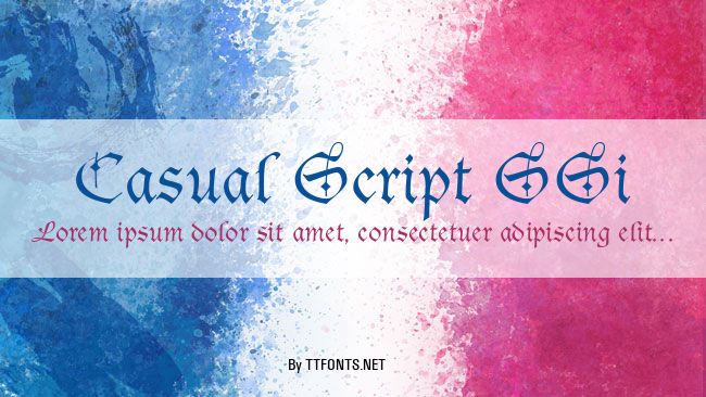 Casual Script SSi example