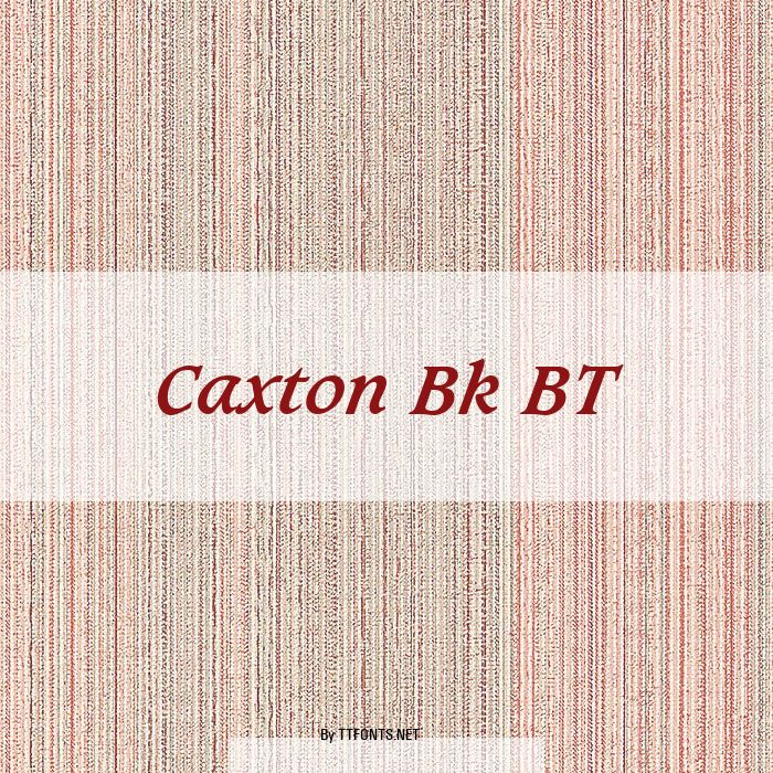 Caxton Bk BT example