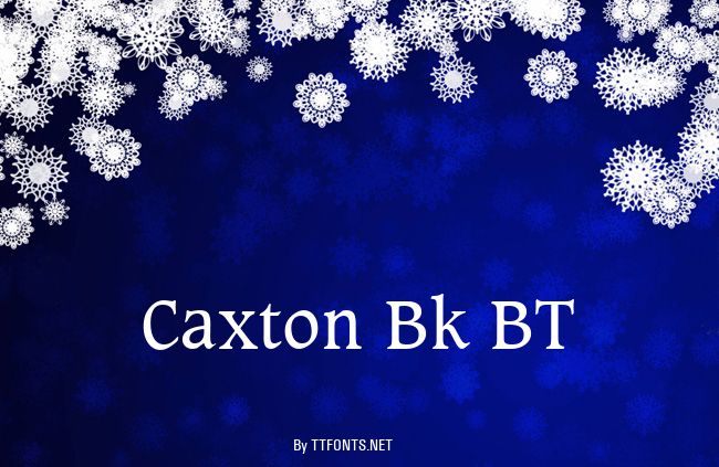 Caxton Bk BT example