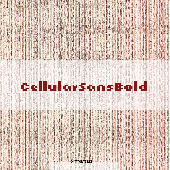 CellularSansBold example
