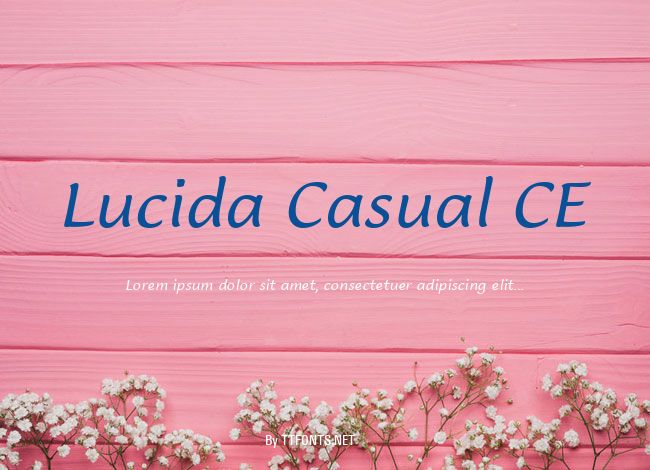 Lucida Casual CE example
