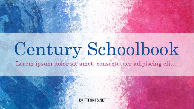 Century Schoolbook example