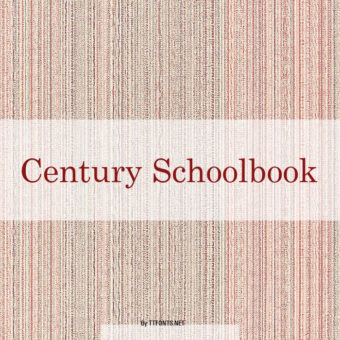 Century Schoolbook example