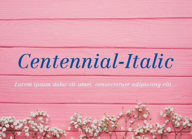 Centennial-Italic example