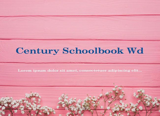 Century Schoolbook Wd example