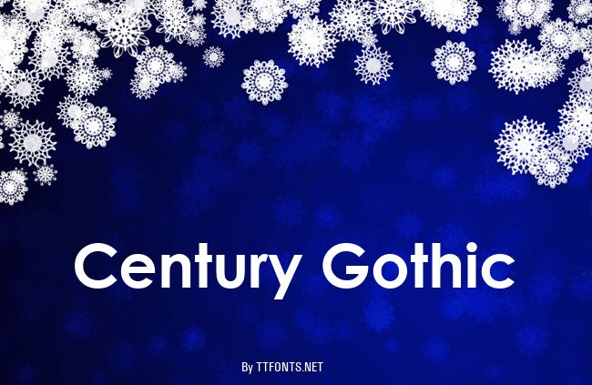 Century Gothic example