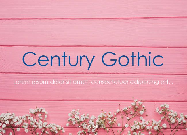 Century Gothic example