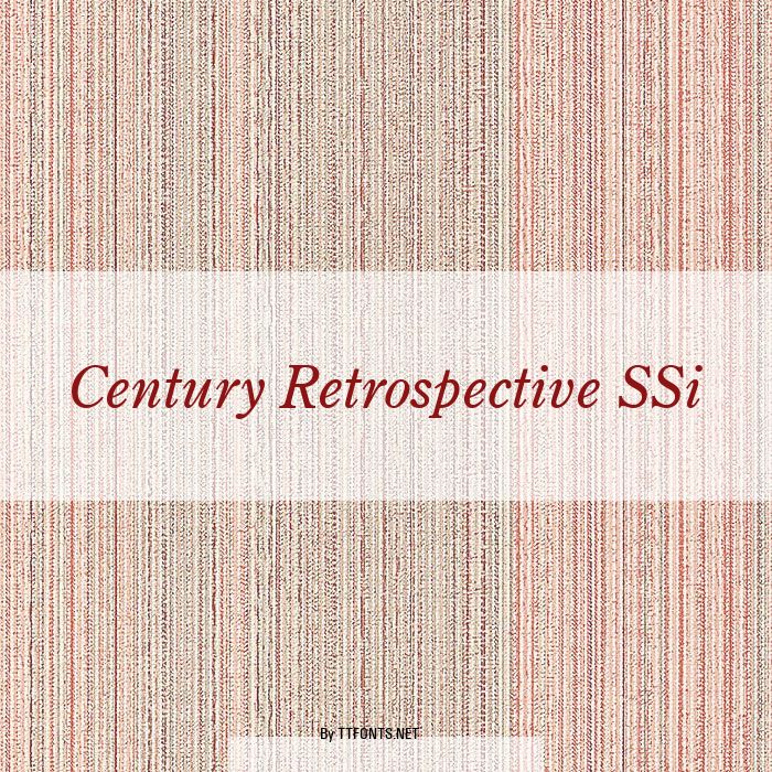 Century Retrospective SSi example