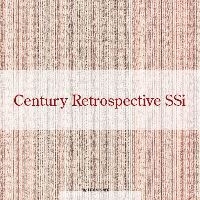 Century Retrospective SSi example