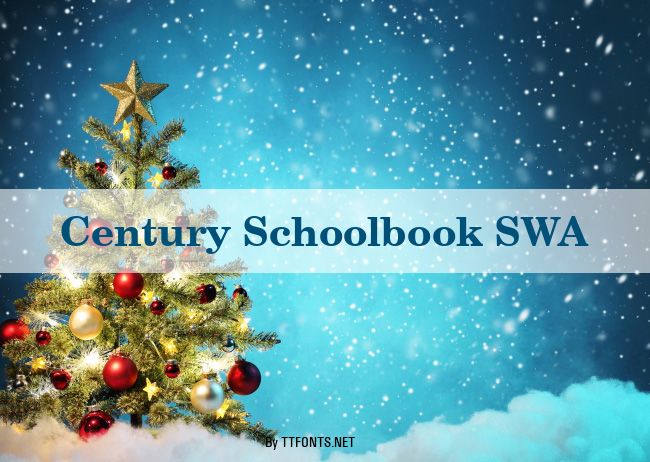 Century Schoolbook SWA example