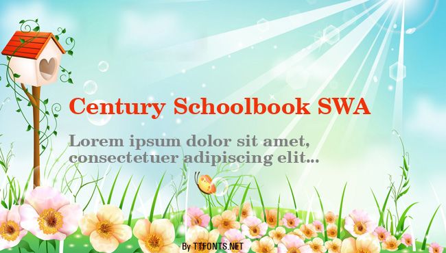 Century Schoolbook SWA example