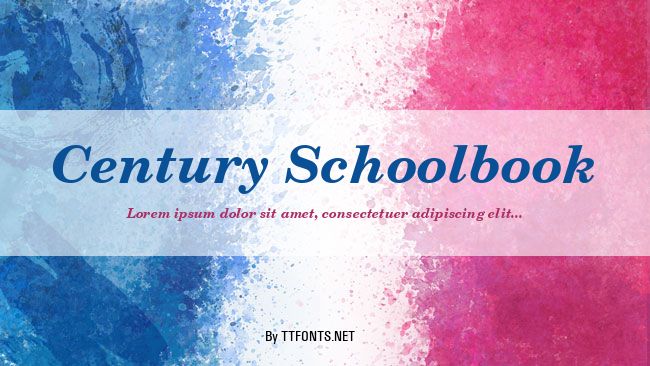 Century Schoolbook example