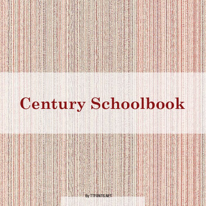 Century Schoolbook example