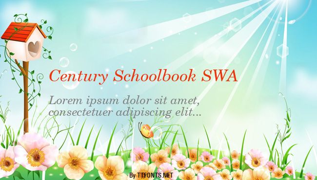 Century Schoolbook SWA example