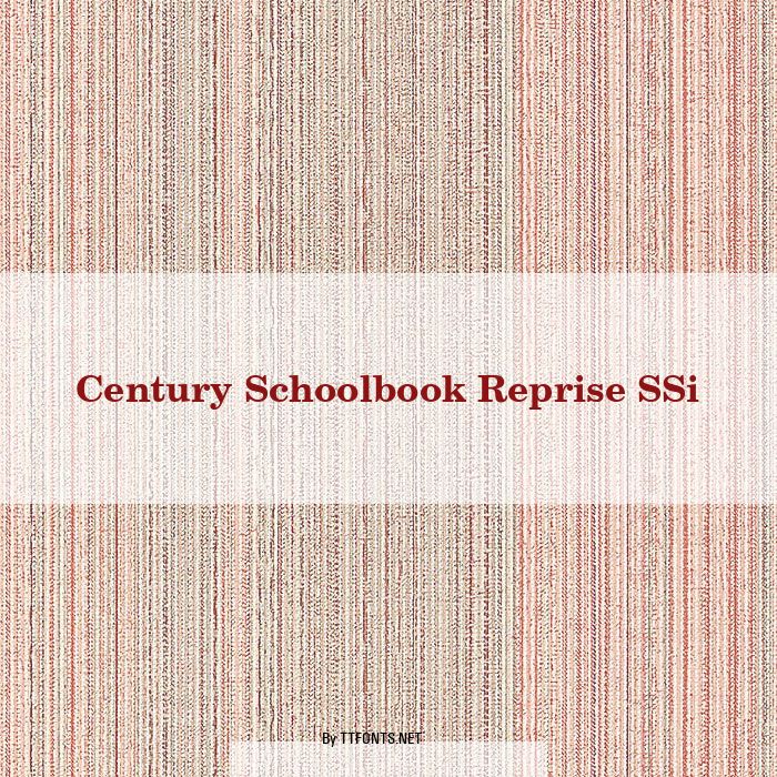 Century Schoolbook Reprise SSi example