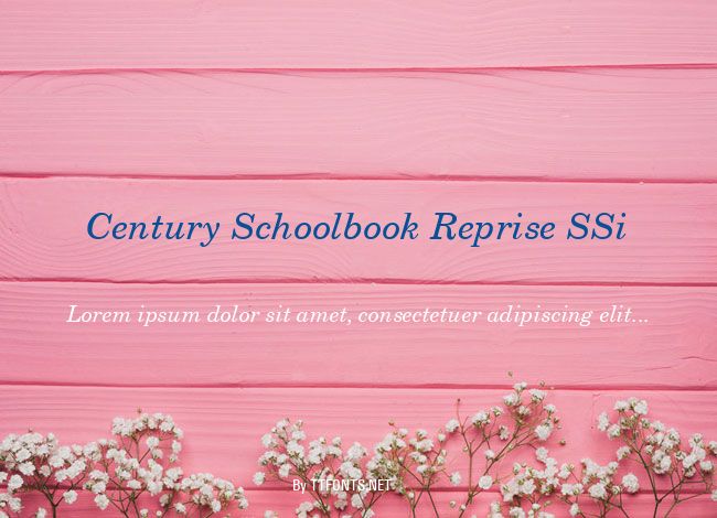Century Schoolbook Reprise SSi example