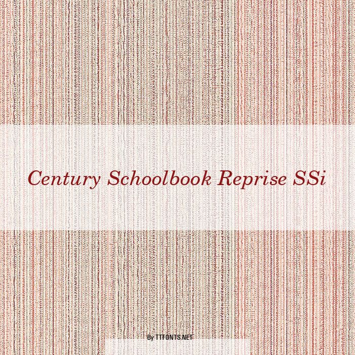 Century Schoolbook Reprise SSi example