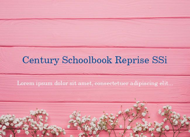 Century Schoolbook Reprise SSi example