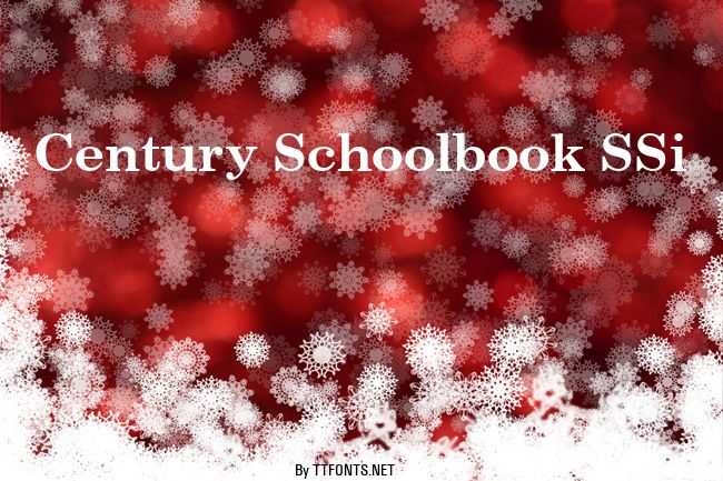 Century Schoolbook SSi example