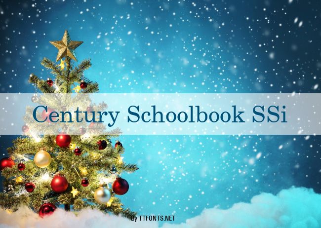 Century Schoolbook SSi example