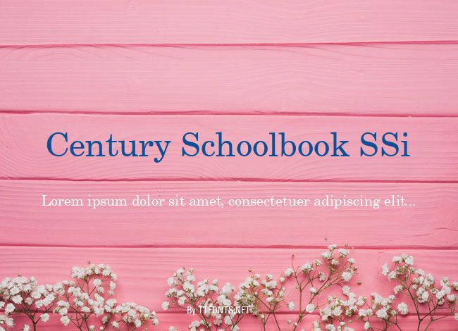 Century Schoolbook SSi example