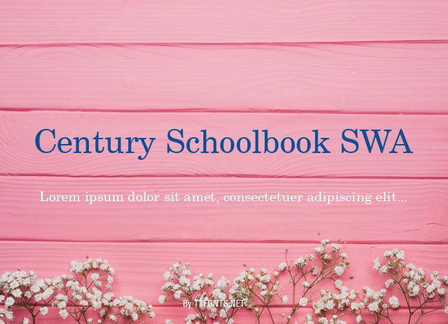 Century Schoolbook SWA example