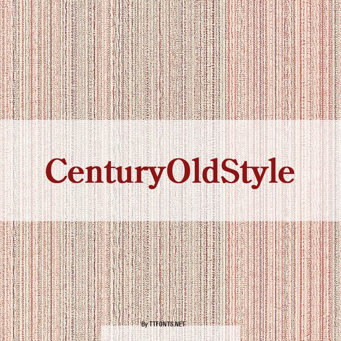 CenturyOldStyle example
