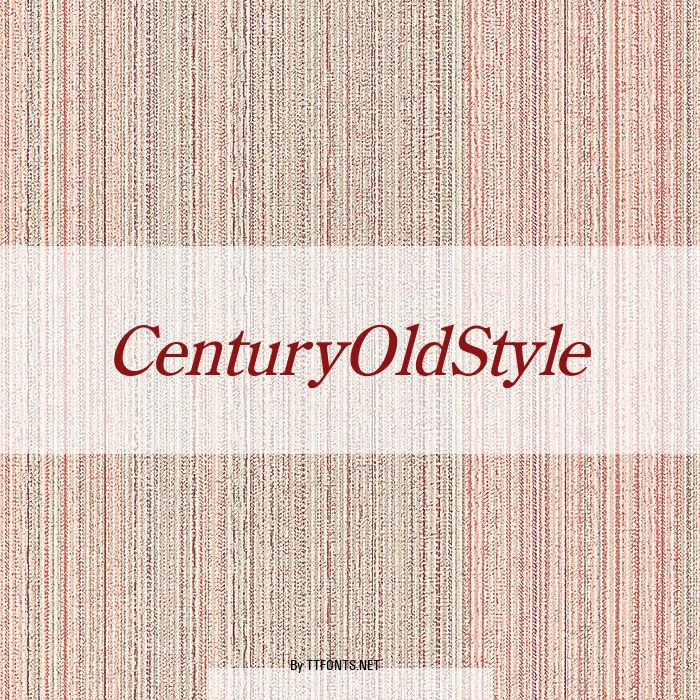 CenturyOldStyle example