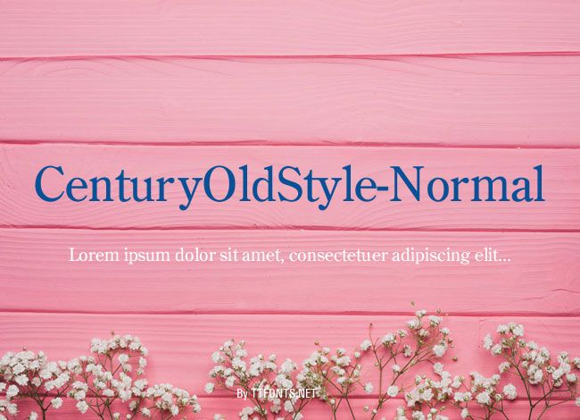 CenturyOldStyle-Normal example