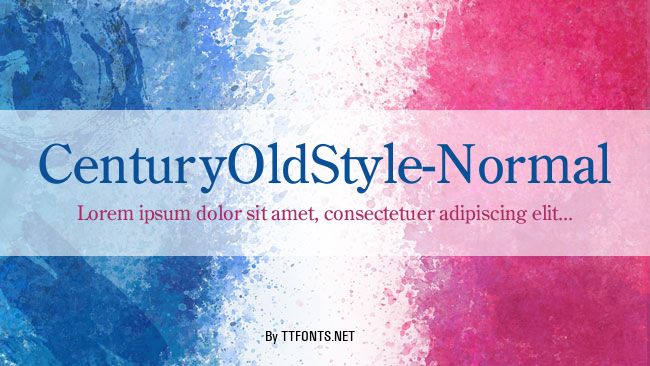 CenturyOldStyle-Normal example