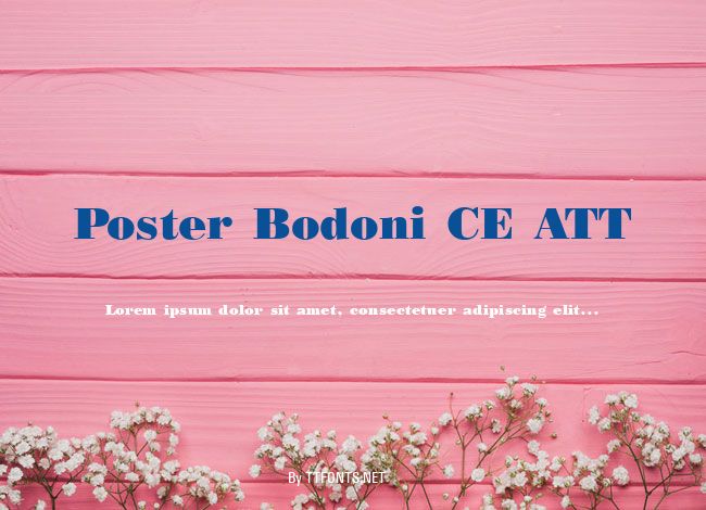 Poster Bodoni CE ATT example