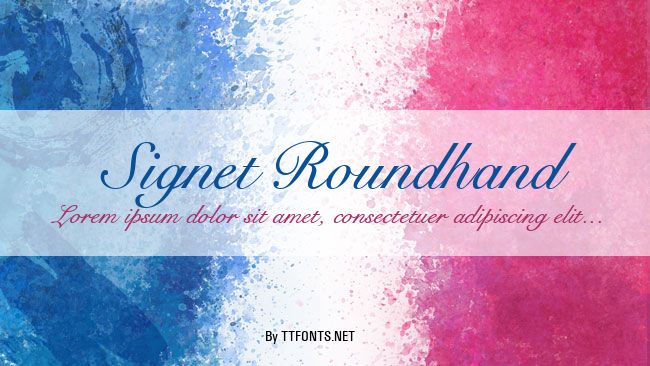 Signet Roundhand example